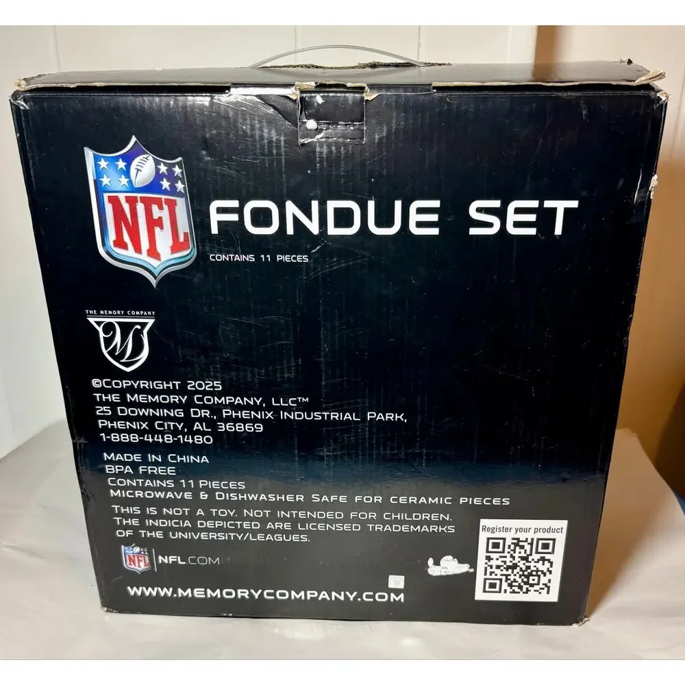 Washington Commanders NFL Fondue Set- 11 Pieces- New in Box